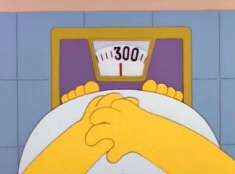 Homer-Simpson-weighs-himself